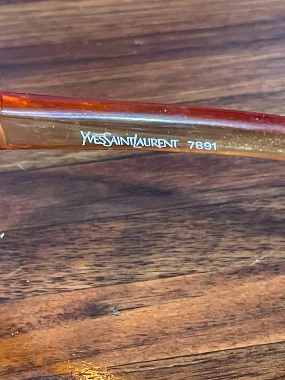 Vintage Yves Saint Laurent (YSL) Amber-Brown Oversized Sunglasses 1980s